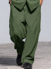 Casual Cotton Suit Vest Pants Set