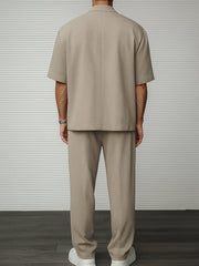 Modern Casual Blazer Pants Set