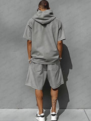 Casual Loose Fit Hooded Sports Set