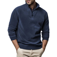 🔥HOT SALE🔥Gentleman's Half Zip Henley Fleece Sweatshirt