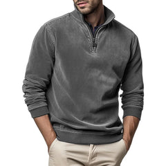 🔥HOT SALE🔥Gentleman's Half Zip Henley Fleece Sweatshirt