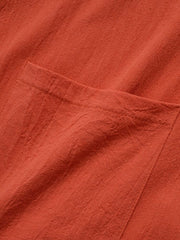 Long Cotton Linen Style Slit Shirt