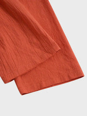 Long Cotton Linen Style Slit Shirt