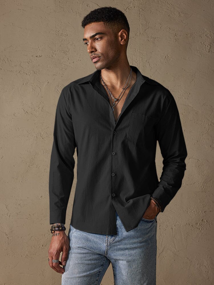 Cotton Linen Long Sleeve Casual Shirt