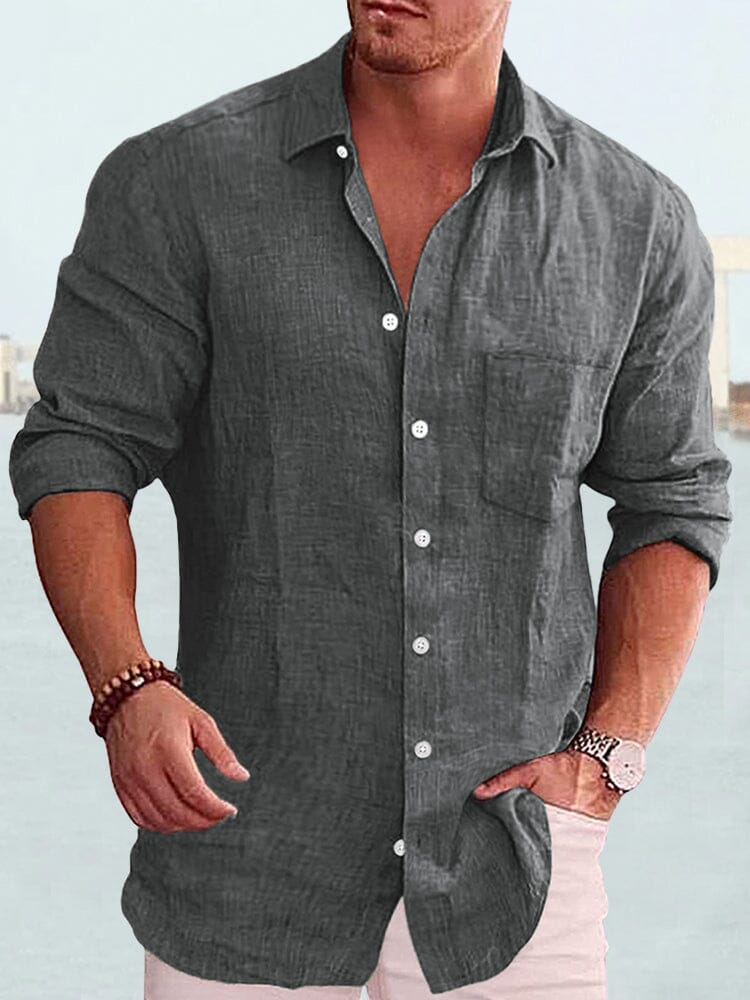 Cotton Linen Long Sleeve Shirt