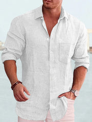 Cotton Linen Long Sleeve Shirt
