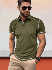 Classic Soft Color Block Polo Shirt