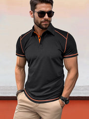 Classic Soft Color Block Polo Shirt
