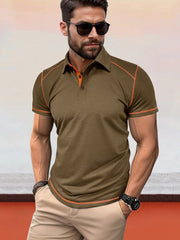 Classic Soft Color Block Polo Shirt