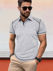Classic Soft Color Block Polo Shirt
