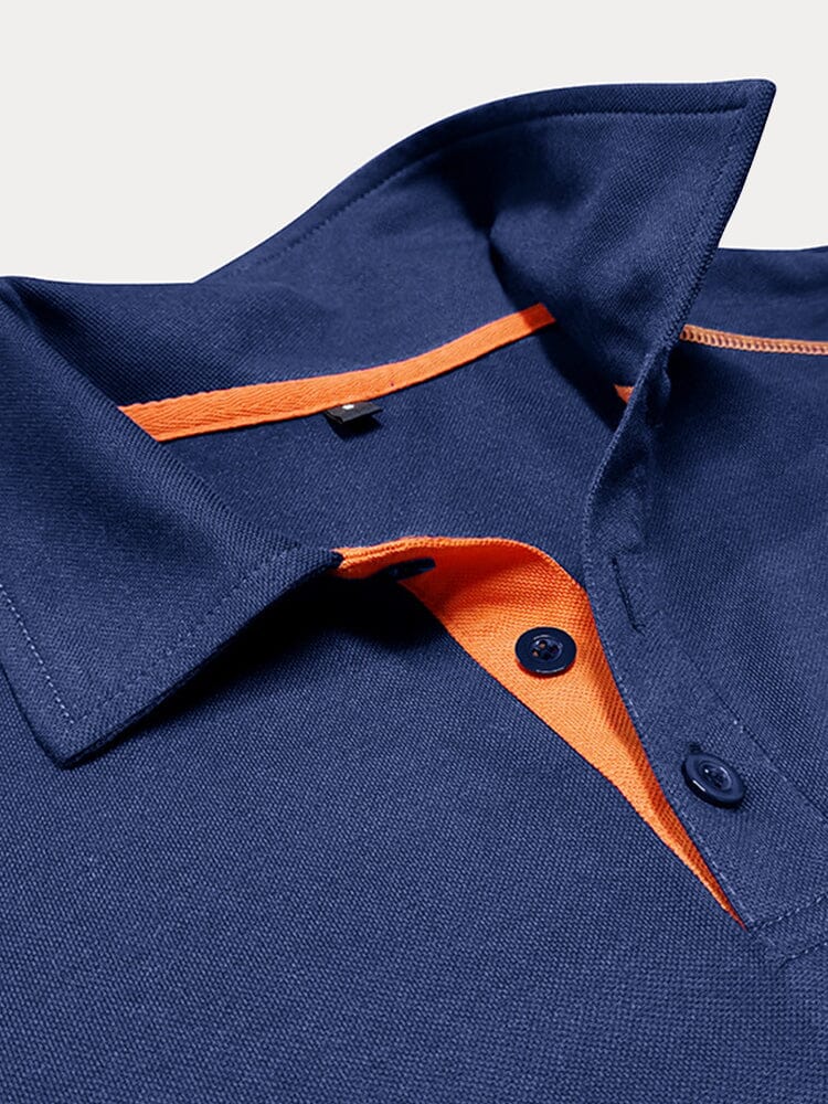 Classic Soft Color Block Polo Shirt