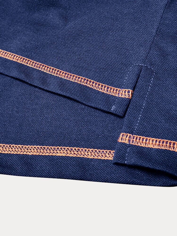 Classic Soft Color Block Polo Shirt