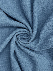 Casual Water Ripple Textured Shirt Set