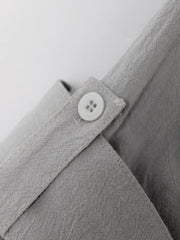 Leisure Half Placket Cotton Linen Shirt