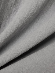 Leisure Half Placket Cotton Linen Shirt