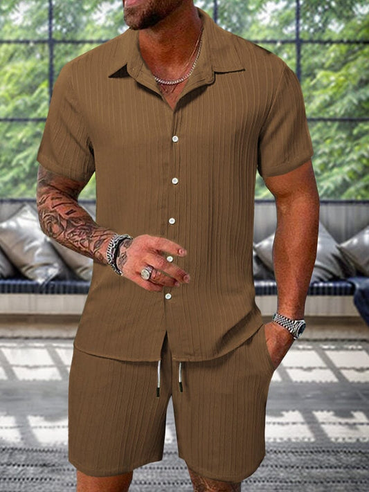 Leisure Textured Shirt Set
