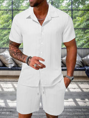 Leisure Textured Shirt Set
