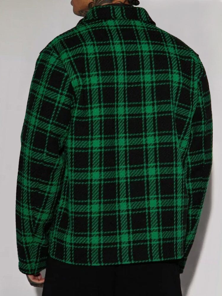 Casual Checked Tweed Shirt