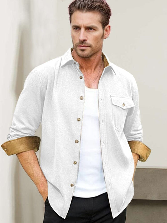 Everyday Ease Suede Patchwork Shirt