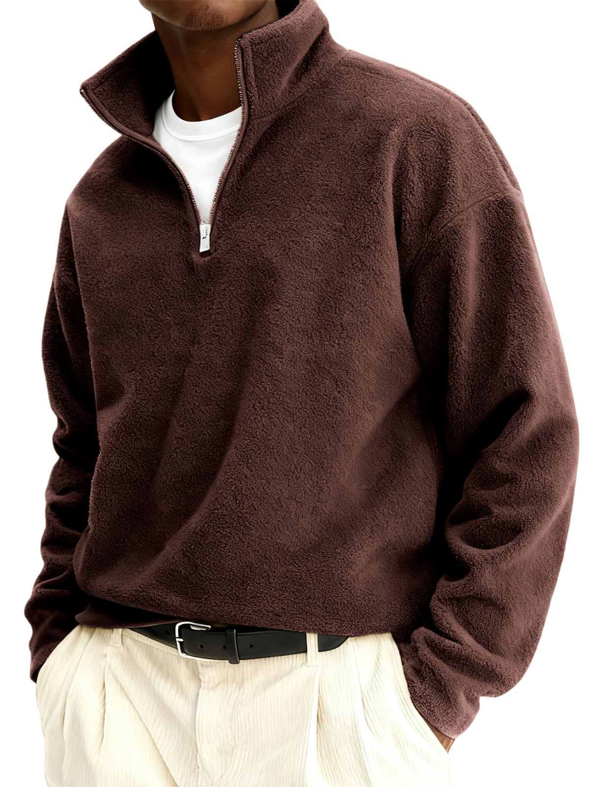 Men's Quarter-Zip Fleece Comfort Pullover