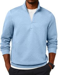 Fashionable Casual Quarter-zip Stand-up Collar Sweatshirt