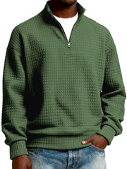 Men's Half-zip Quilted Jacquard Pullover