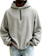 Men's Half-zip Pullover Hooded Sweatshirt