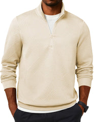 Fashionable Casual Quarter-zip Stand-up Collar Sweatshirt