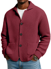 Autumn And Winter Solid Color Stand Collar Knitted Sweater Jacket