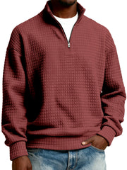 Men's Half-zip Quilted Jacquard Pullover