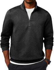 Fashionable Casual Quarter-zip Stand-up Collar Sweatshirt