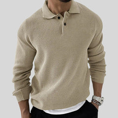 Men's Waffle Fall Long-sleeved Sweatshirt