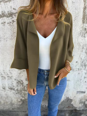 Women's Casual Faux Suede Cardigan
