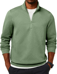 Fashionable Casual Quarter-zip Stand-up Collar Sweatshirt