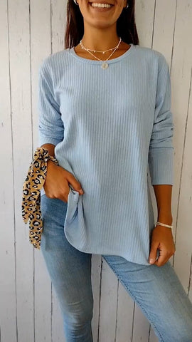 Women's Comfortable Crew Neck Button-down Top (Buy 2 Free Shipping)