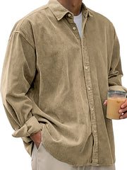 Men's Stylish Corduroy Urban Casual Daily Long-Sleeved Shirt