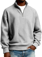 Men's Half-zip Quilted Jacquard Pullover