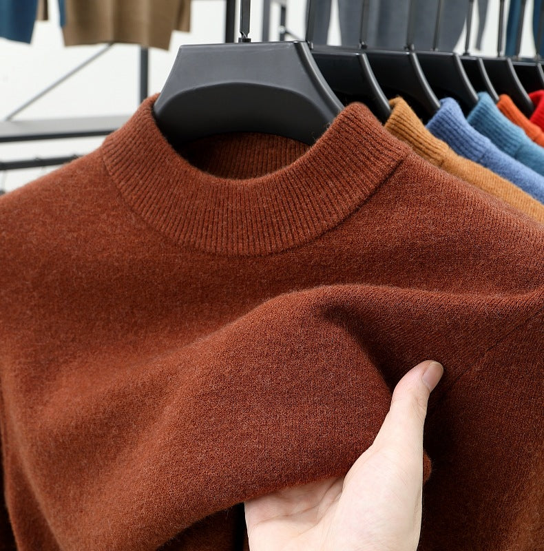 Men's Stand Collar Cashmere Warm Sweater