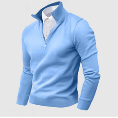Men's Business Cashmere Outdoor Three-Quarter Zipper Sweater
