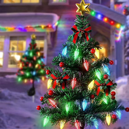 🎄 Solar Christmas Tree Light – Add Holiday Magic to Your Outdoors✨🎄