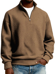 Men's Half-zip Quilted Jacquard Pullover