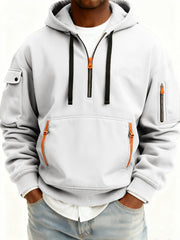 Men's Casual Sports Multi-zip Pullover Hoodie