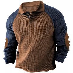 Men's Outdoor Raglan Sleeves Casual Polo Tee