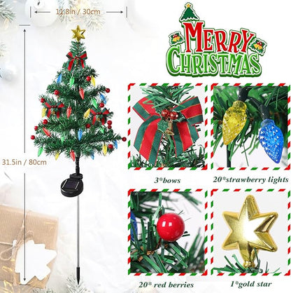 🎄 Solar Christmas Tree Light – Add Holiday Magic to Your Outdoors✨🎄