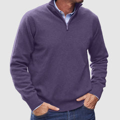 🎈Hot Sale⏰Men's Cashmere Zipper Basic Sweater
