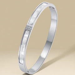 4-Piece Elegant Stainless Steel Bracelet Set,  Fashionable Classic Design