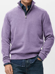 Men's Simple Heavyweight Everyday Quarter Zip Pullover