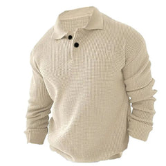 Men's Waffle Fall Long-sleeved Sweatshirt