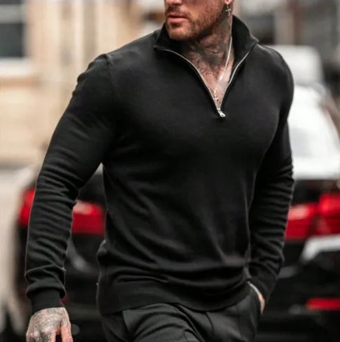 Men's New Cashmere Collar Pullover Shirt