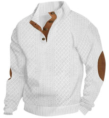 Men's Comfy Outdoor Casual Stand Button Long Sleeve Sweater